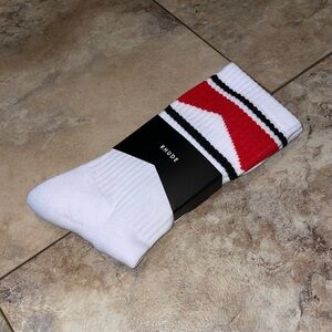 Rhude Chevron Socks White/Red/Black